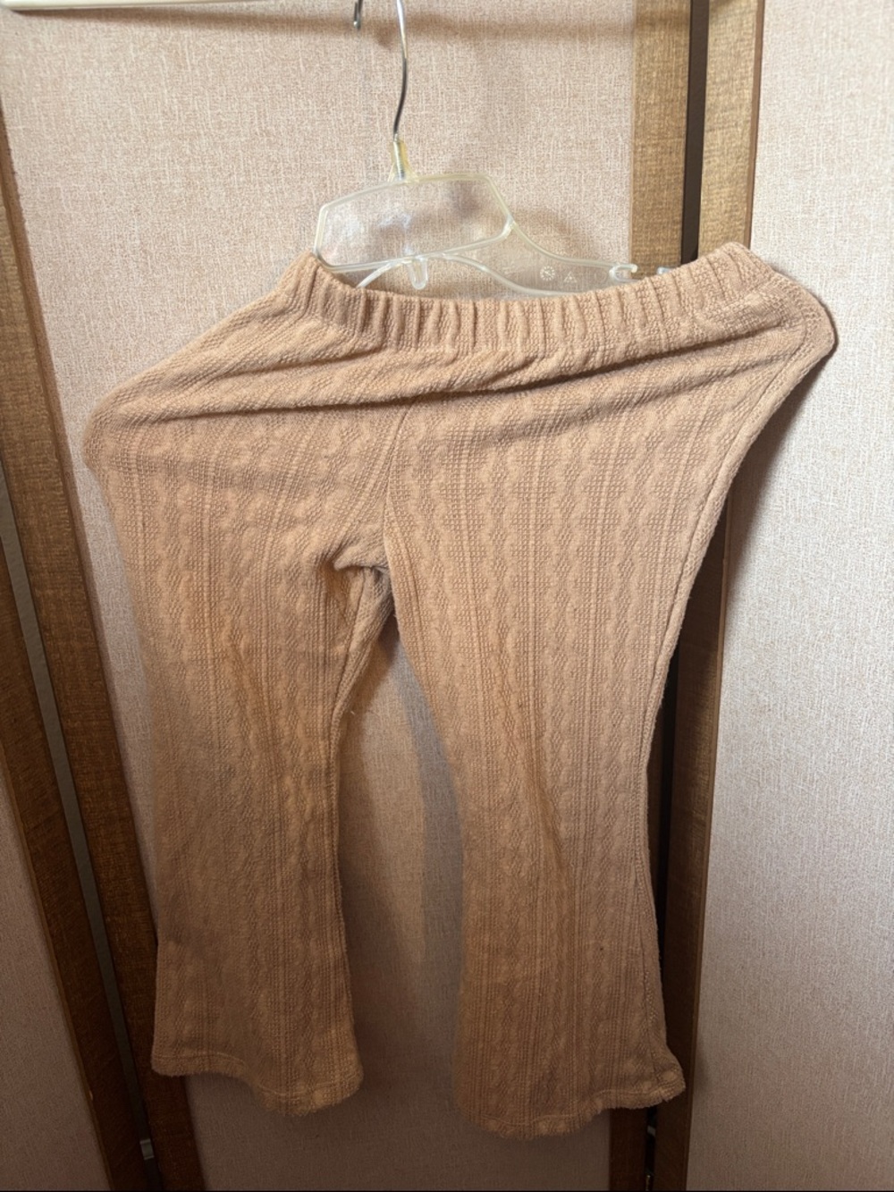 Love To Be  Lived Knit Flared  Pants in Camel